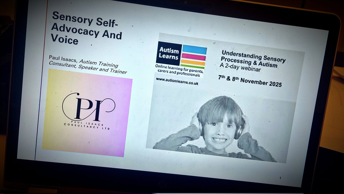 I had a nice time this afternoon speaking for Autism Learns  about sensory processing in the context of autism, looking at advocacy history, adaptations and tools.

Paul Isaacs 2025

#autism #autismlearns #sensory #sensoryperception #paulisaacs