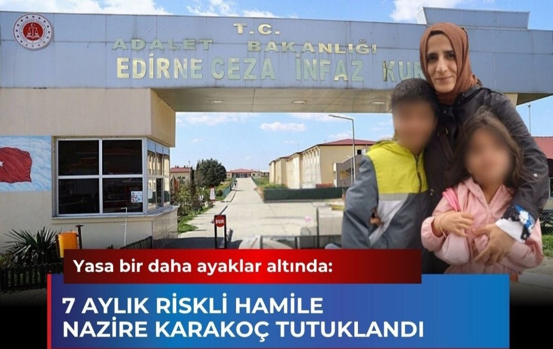 HAMİLE KADINLAR CEZAEVİNDE 

 7 aylık hamile Nazife Karakoç, riskli hamile olmasına rağmen Edirne L Tipi Cezaevi’ne kondu.

Eşi cezaevinde, iki küçük çocuğu dışarıda.

HamileTutuklu NazifeKarakoç
#cumartesi #ANTvBJK