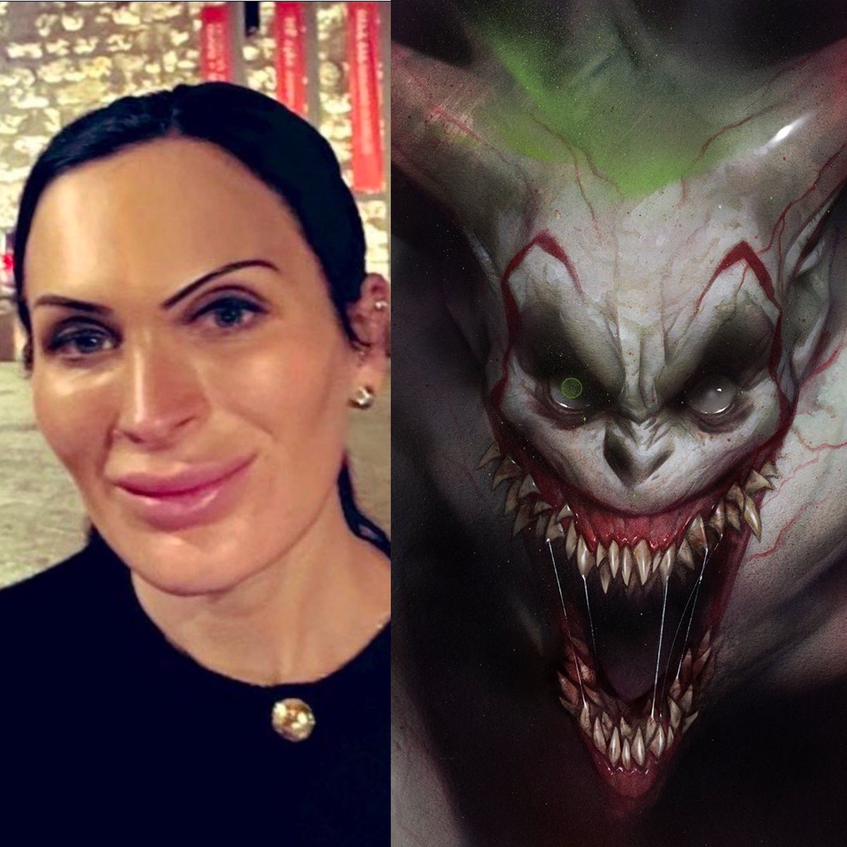Now you can’t unsee it. <a href="/LauraLoomer/">Laura Loomer</a> is the new #AbsoluteJoker. Batman has never met a more terrifying villain. Chills me to the bone. Yikes.