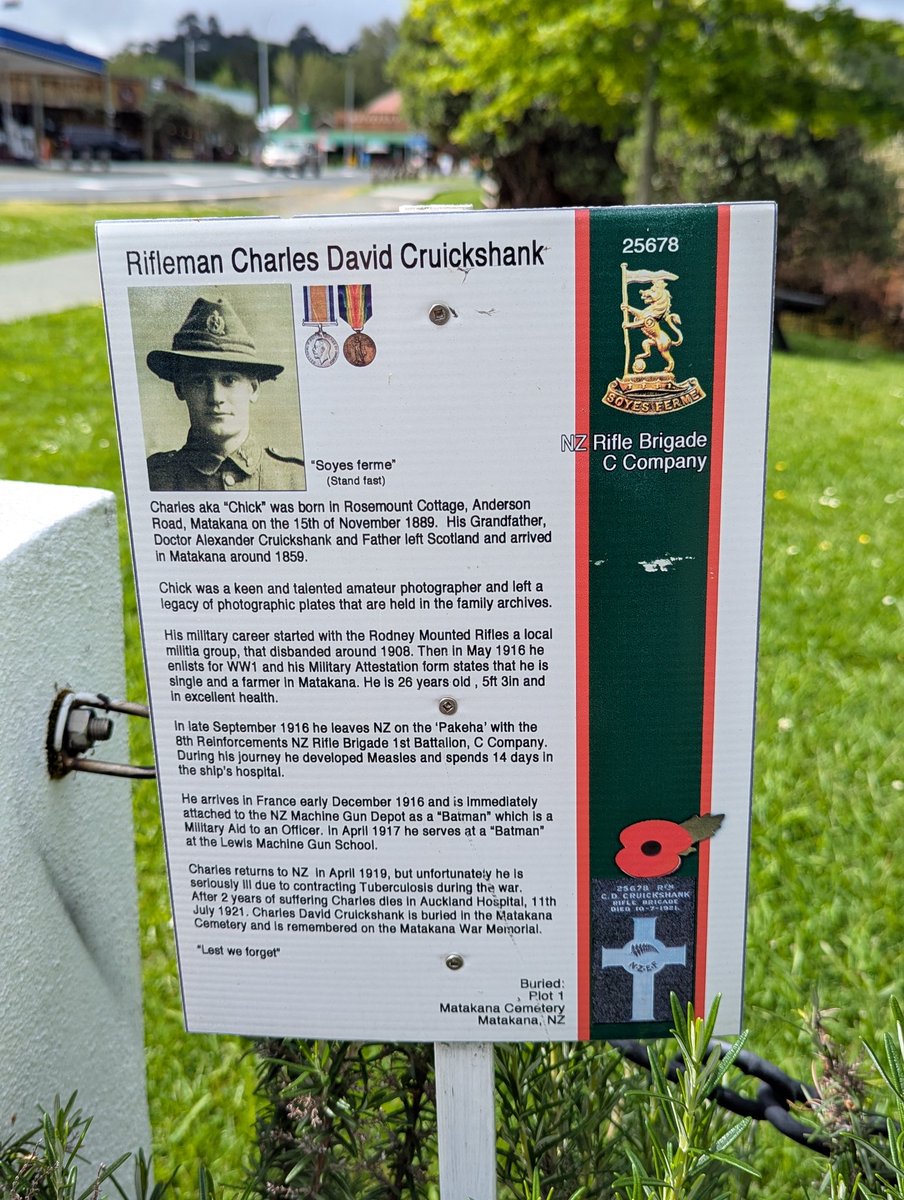 JimJones123's tweet photo. Matakana war memorial in New Zealand with the stories of the men remembered here. They died a long way from home. https://t.co/WemA3DzykS
