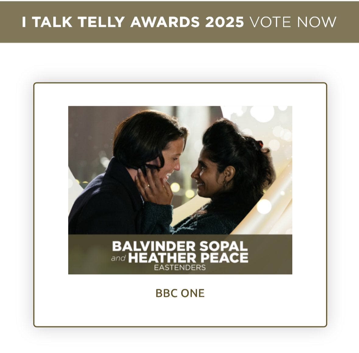 SaarSukeve's tweet photo. My vote has been cast 
Best soap partnership 🥳 #sukeve #eastenders 

https://t.co/XQxPBp8eaD https://t.co/Edkd8C61Sf