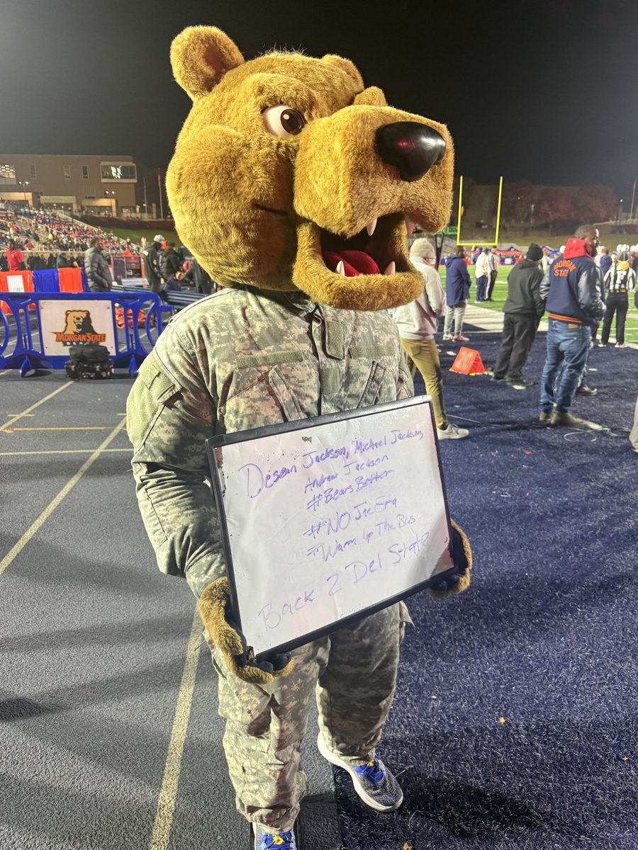 Had a Great time at Morgan State Game Vs Delaware state! Can’t wait to be back #Gobears🔶🔷 <a href="/CoachSewell_MSU/">Coach Antone Sewell</a> <a href="/Coach_Faunteroy/">Ramal Faunteroy</a> <a href="/MSUBearsFB/">Morgan State Football</a>  <a href="/coachstew31/">Coach Lamarr Stewart</a>