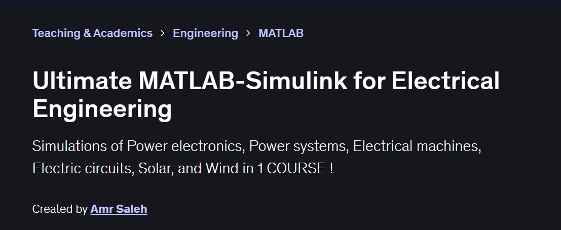 Matlabcoding's tweet image. Ultimate MATLAB-Simulink for Electrical Engineering: The Complete Simulation Course matlabcoding.com/2025/11/ultima…