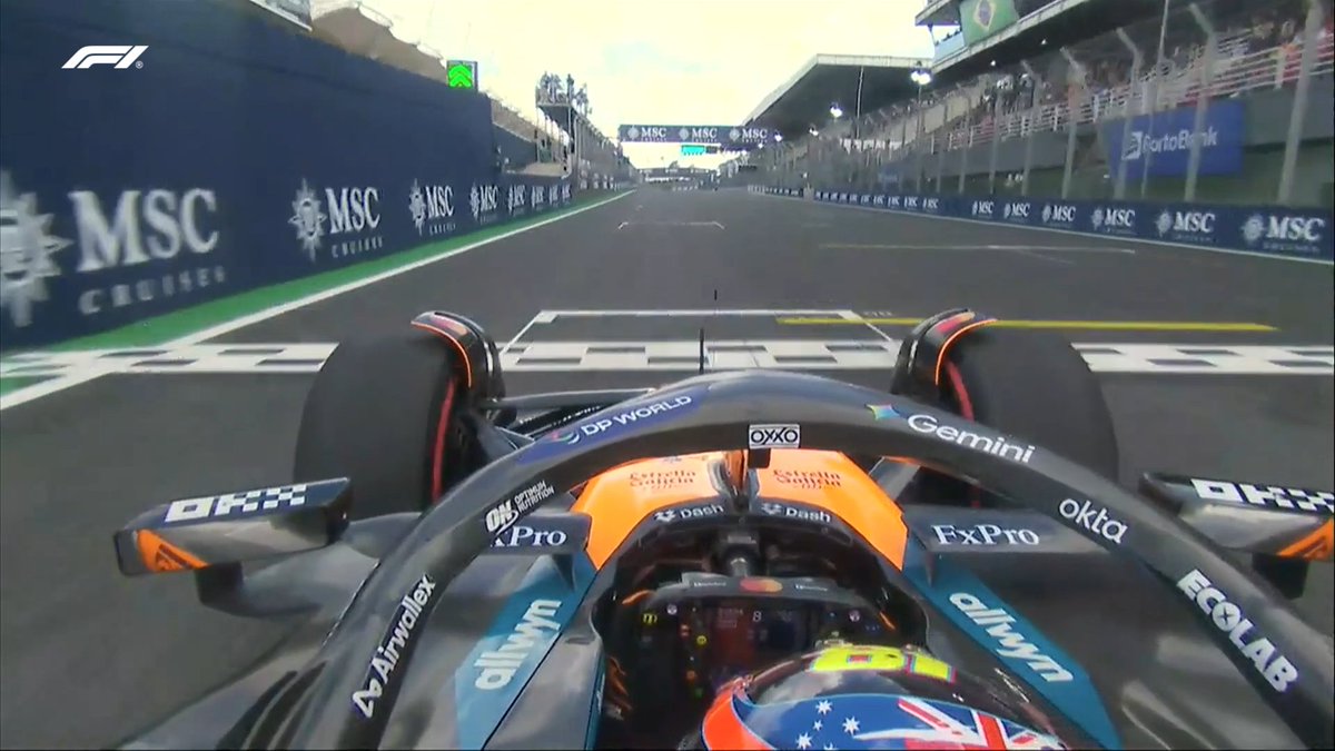 First runs done...

Piastri goes quickest while his team mate Norris is P10!

TOP 10 
Piastri 
Leclerc 
Bearman 
Antonelli
Russell
Gasly 
Lawson 
Hadjar 
Hulkenberg 
Norris 

#F1 #BrazilGP