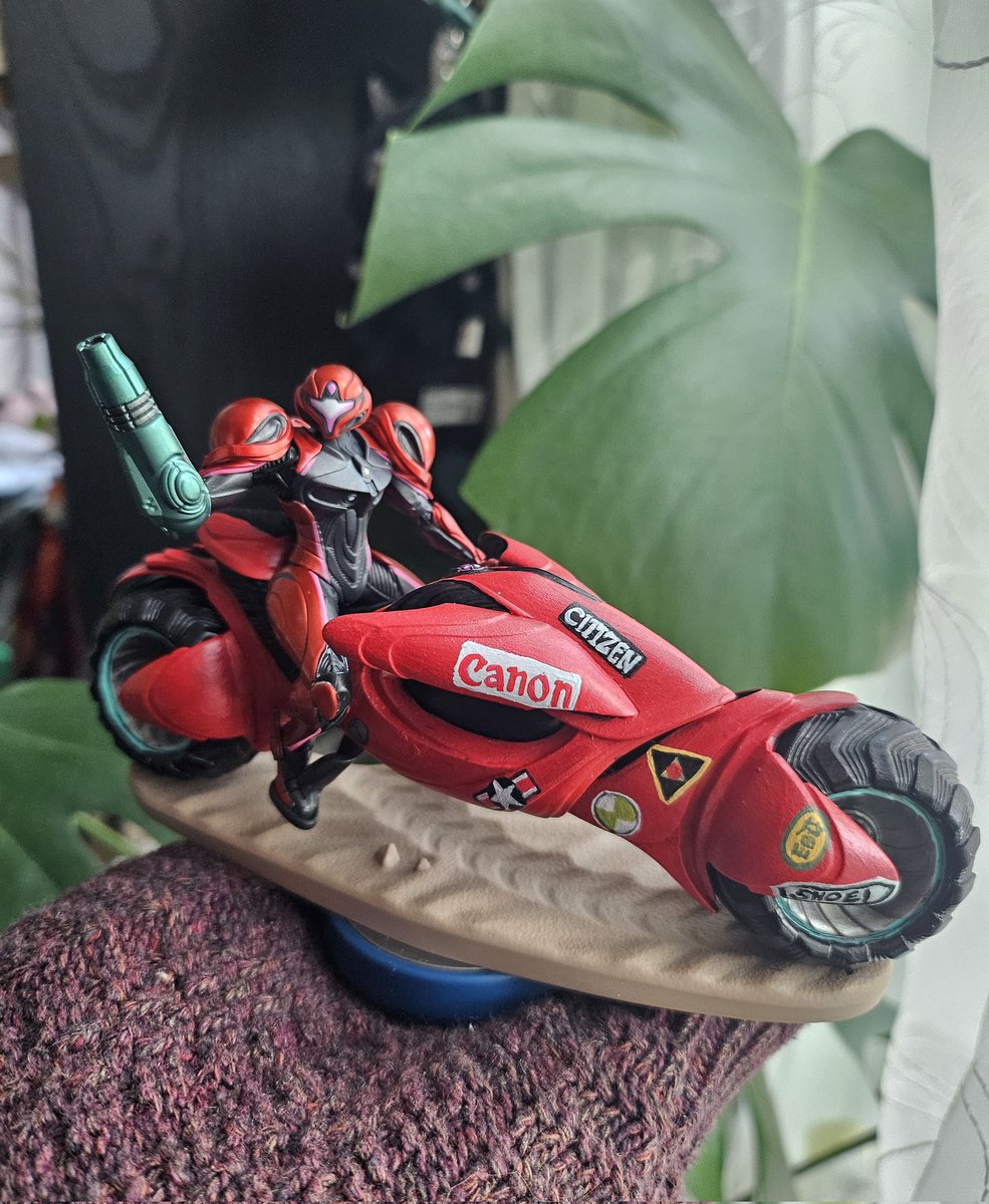 OkamiSwan's tweet image. They put her on a bike so you know I had to 😝