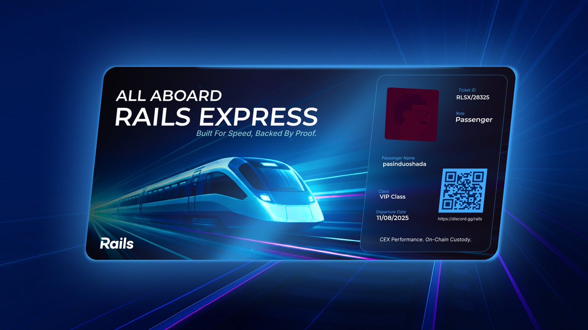 0xpickler's tweet photo. Just claimed my Rails Pass on @rails_xyz.

The perp DEX meta is heating up, but Rails already runs faster, safer, and more transparently than anyone else.

This one's built different.

Don't miss out → https://t.co/epwbXjANf2 520962 https://t.co/d19sff94uC