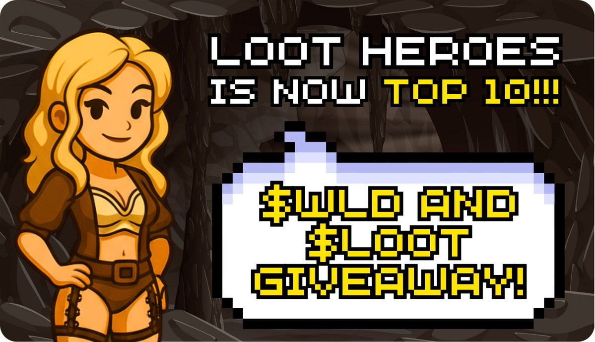 LootHeroesWLD's tweet image. LOOT HEROES has just broken into @world_chain_&apos;s TOP 10 BEST GAMES!!!

Let&apos;s give some love back (+ some $WLD and $LOOT)

LIKE, RETWEET, TAG 2 FRIENDS

#1 - 20 $WLD + 400k $LOOT
#2 - 10 $WLD + 300k $LOOT
#3 - 5 $WLD + 200k $LOOT
#4 - 100k $LOOT
#5 - 50k $LOOT