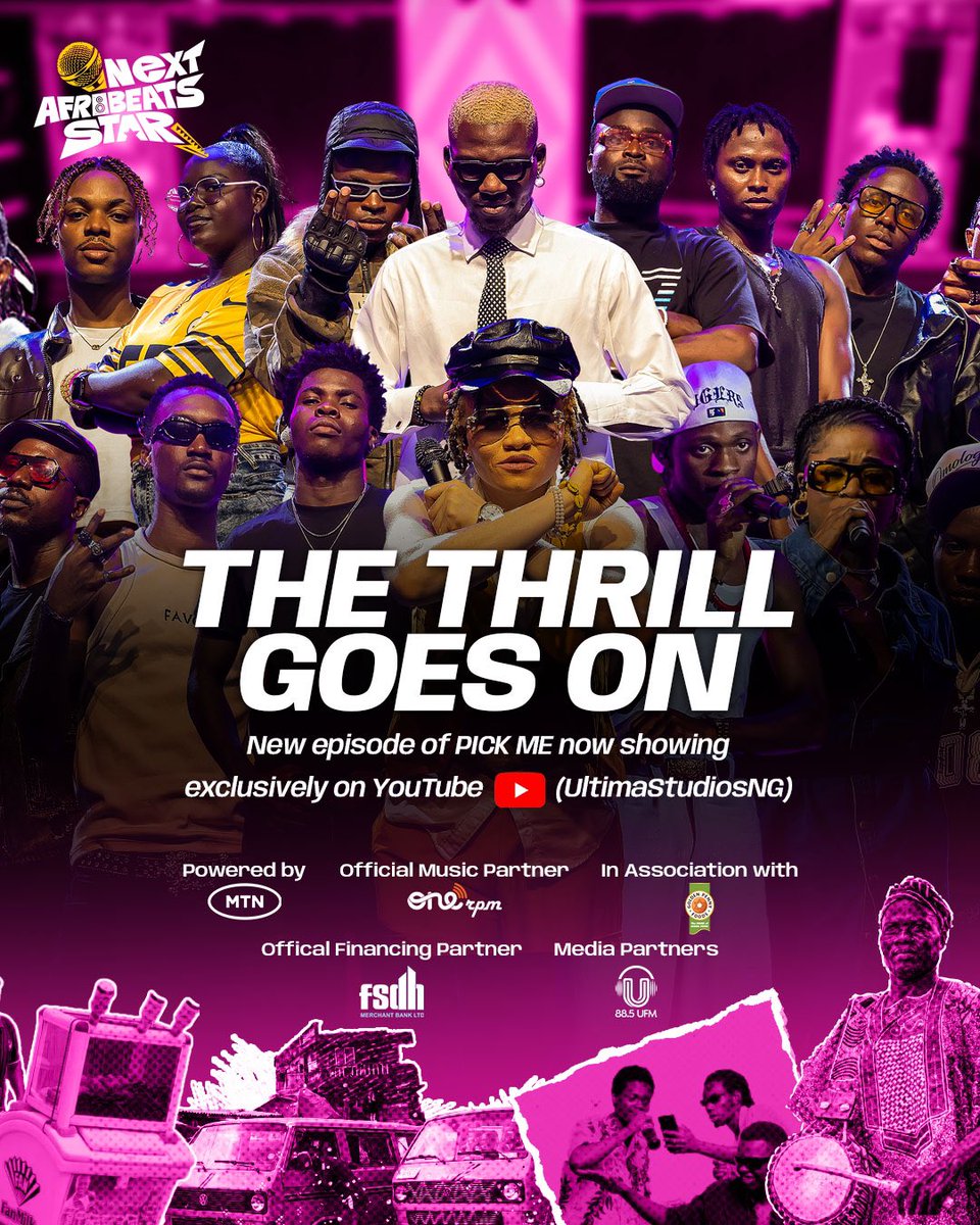 PICK ME is now live!

24 Contestants. 12 finalist. Who gets picked to move into the Music Lab? 🔥

Now showing on YouTube!

#nextafrobeatsstar