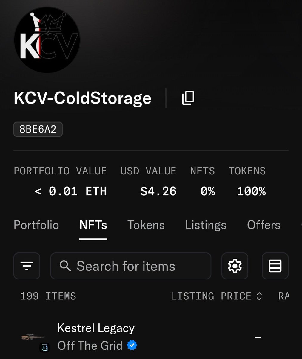 As of Nov 8, 2025, KCV HODLs approximately 199 EPIC Kestrel Legacies with 0 listings

We also hodl 700+ other Retro/Legacies as a primordial skins trader since day 1 of OTG

**For when we choose to buy or sell is at our own discretion, DYOR, not financial advice**
