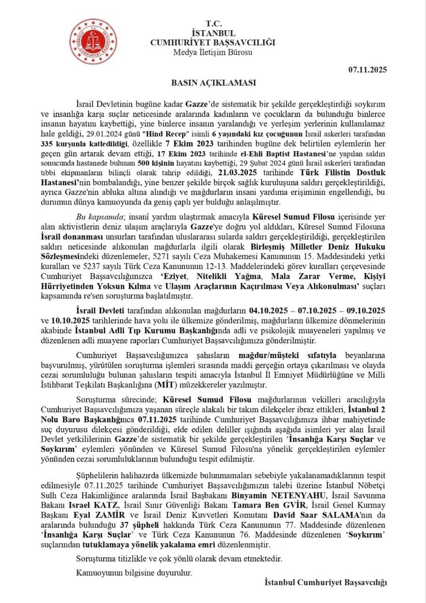 Katil, soykırımcı Neteny*hu'ya tutuklama kararı..