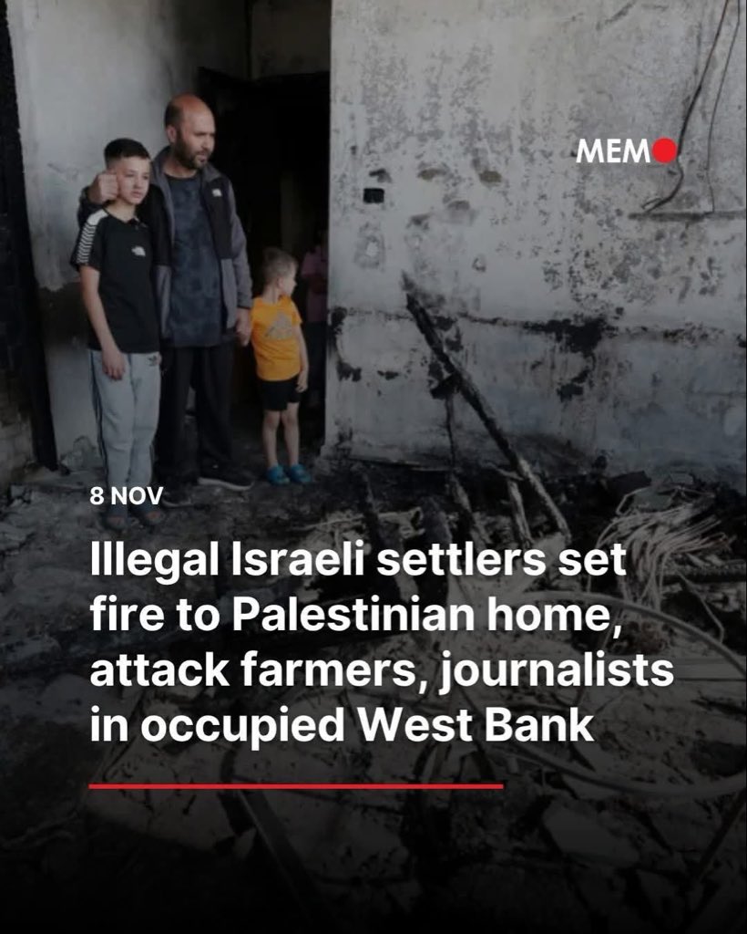 Illegal Israeli settlers set fire early Saturday to a Palestinian home in the village of Abu Falah, northeast of Ramallah, and assaulted farmers, journalists, and foreign activists near Nablus in the occupied West Bank, local media said.

A group of illegal settlers stormed the