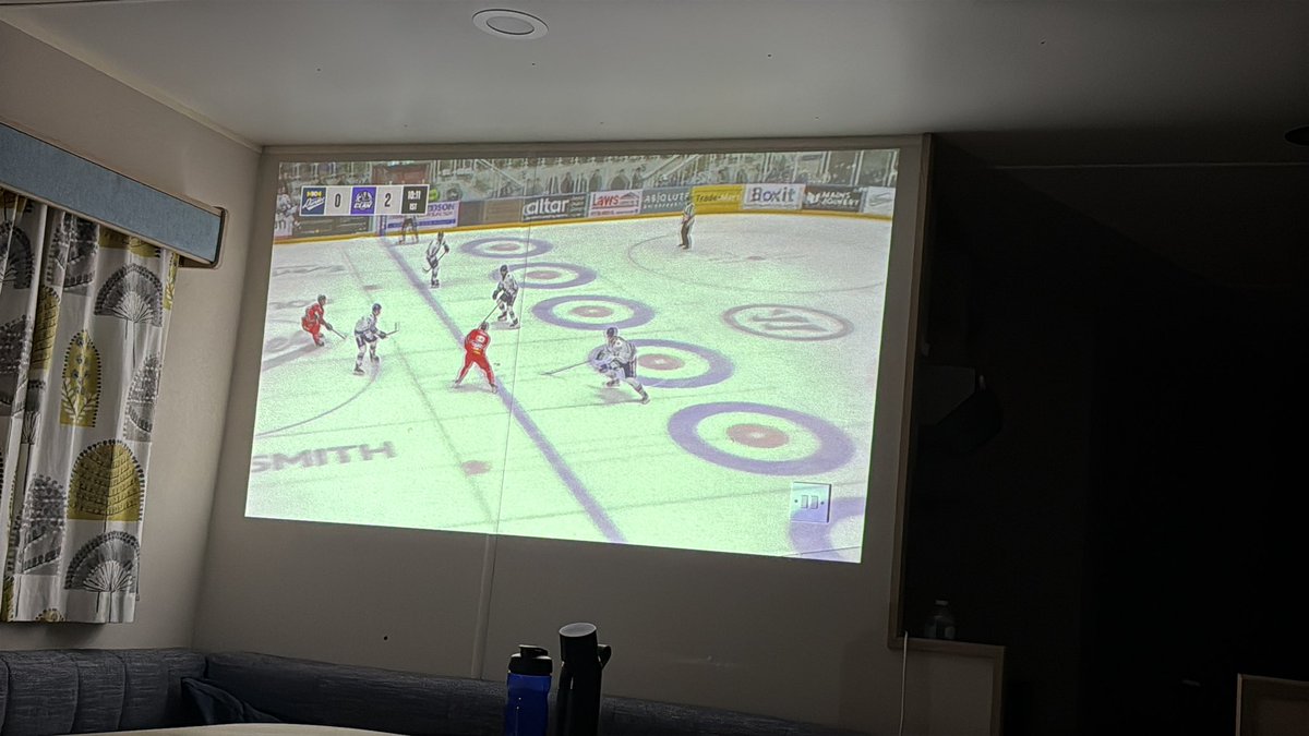 Mrsnabeday's tweet photo. @DundeeStars watching from my caravan in Scarborough. Good luck clan! Stewart &amp; Sharon 💜 https://t.co/1KKdJ5xnNE