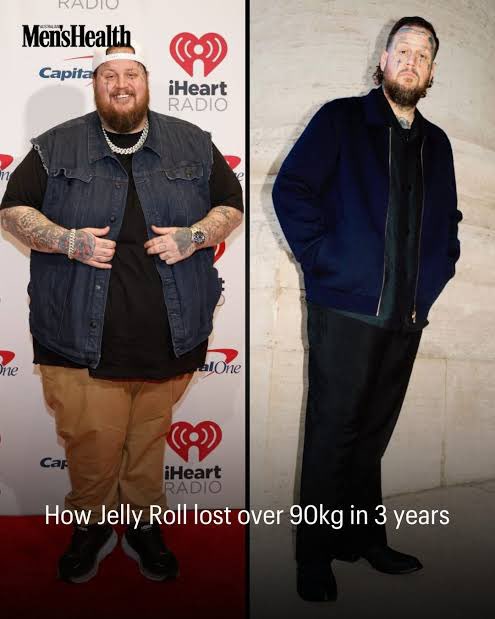 Dayumm wtf, Jelly Roll is now a Tootsie Roll with all this weightl oss! 🤣🤣