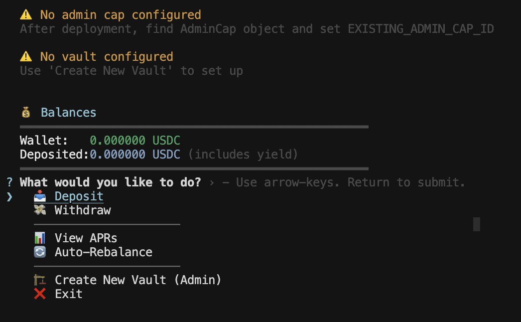 Building a lending aggregator vault on Sui that auto routes deposits to the best yield