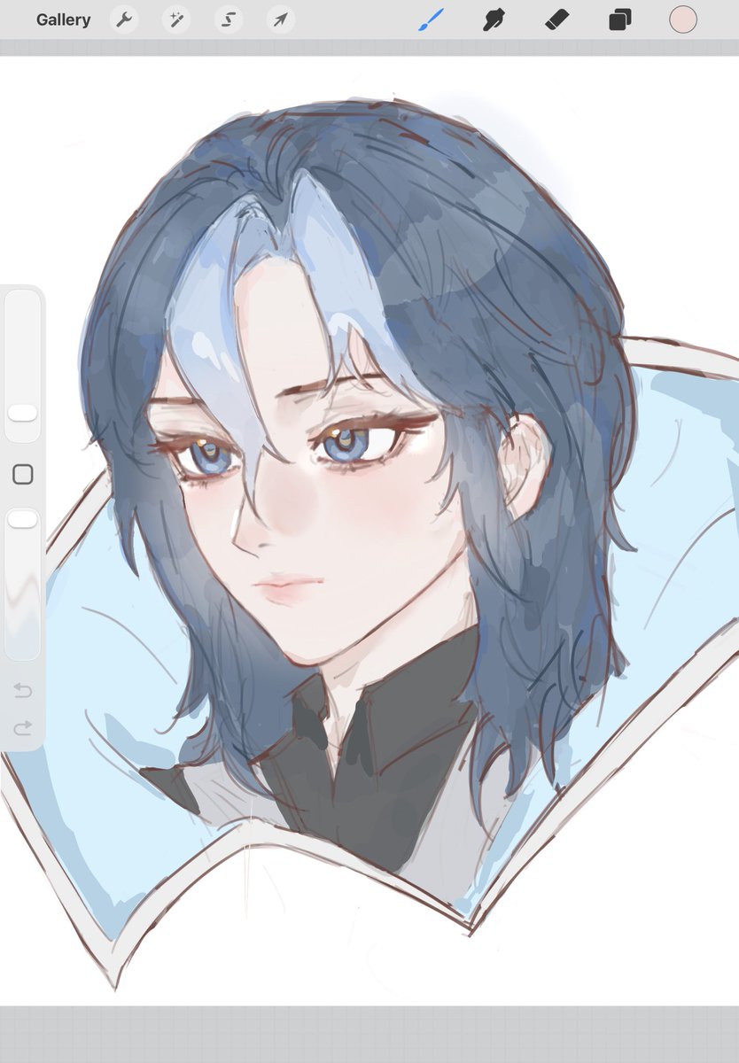 xavrlvr's tweet image. i actually wanted to give fem xav butt length hair but that damn cloak