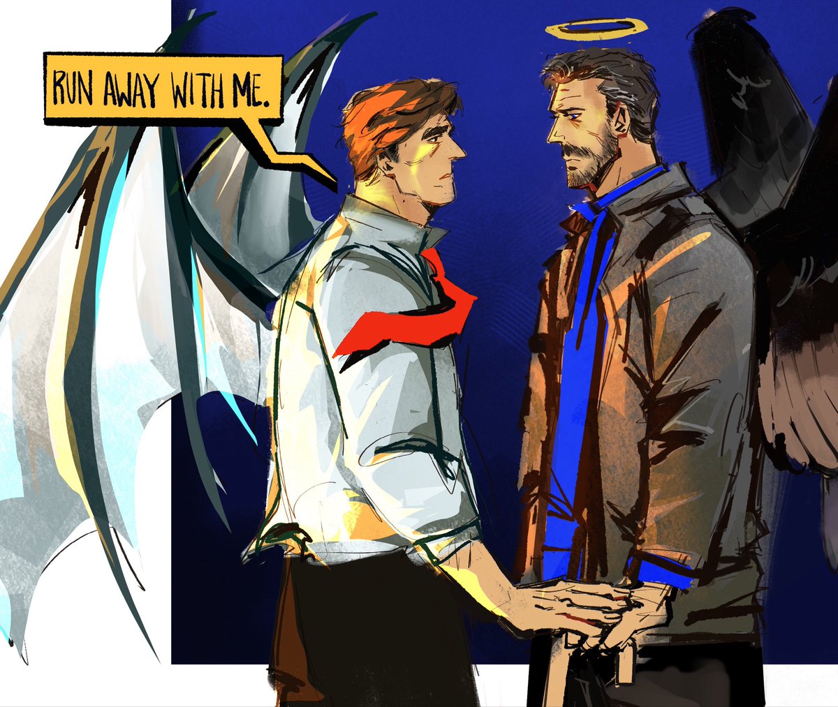 versbose's tweet image. house omens #hilson