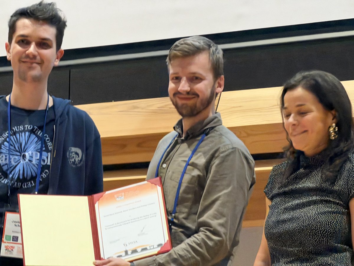 iswc_conf's tweet image. 🏆 The ISWC 2025 Best #ORKG Comparison Award goes to:
📘 “CompoST: A Benchmark for Analyzing the Ability of LLMs To Compositionally Interpret Questions in a QALD Setting” by David Maria Schmidt, Raoul Schubert, and Philipp Cimiano
👏 Congratulations to the authors!