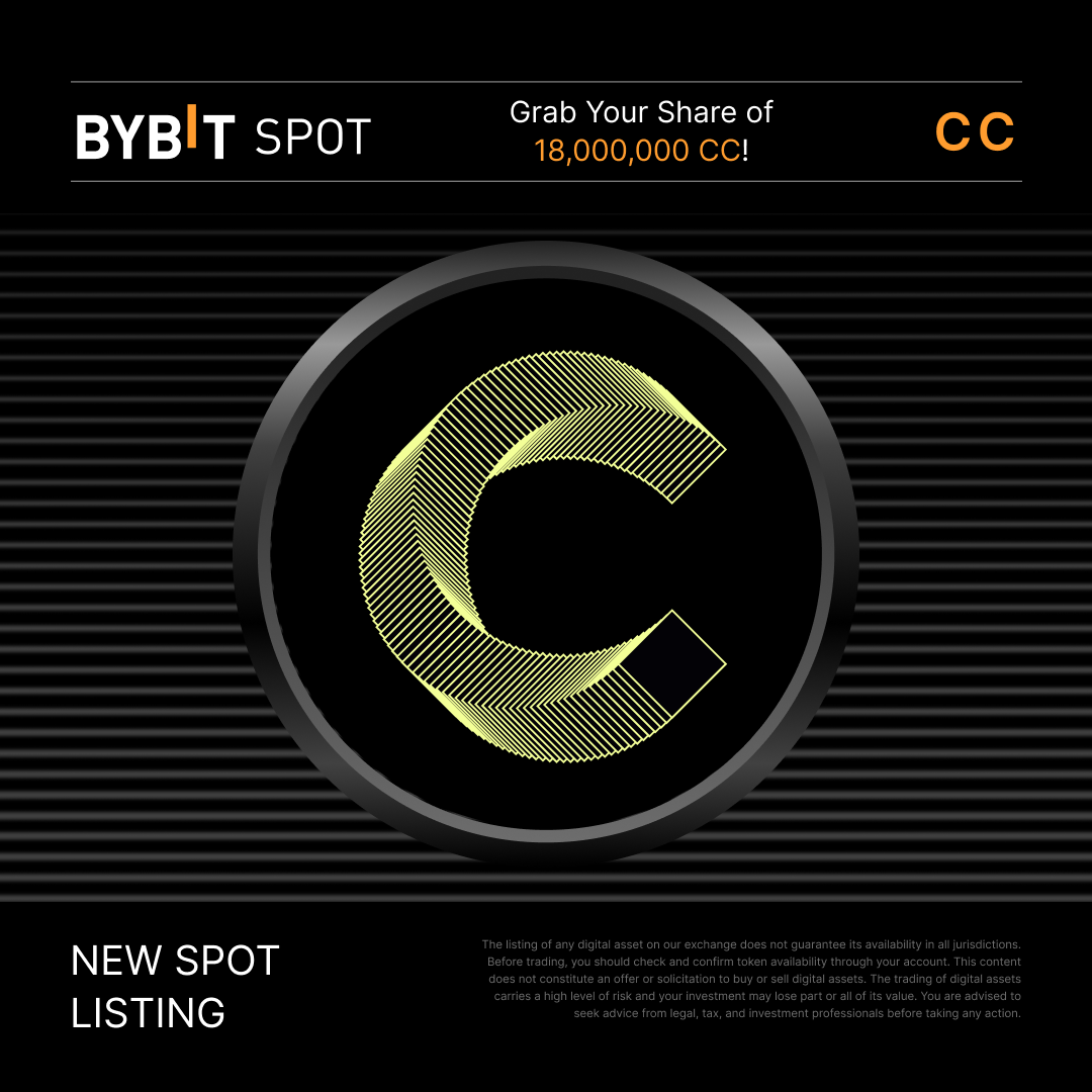 📣 $CC Deposits via Canton are open with <a href="/CantonNetwork/">Canton Network</a>! Join the action and claim your share of the 18,000,000 $CC prize pool - split across two exciting campaigns! ⚡️

Learn More: i.bybit.com/1VxabrJE
Token Splash: i.bybit.com/abqf1Cw

#Bybit #CryptoArk