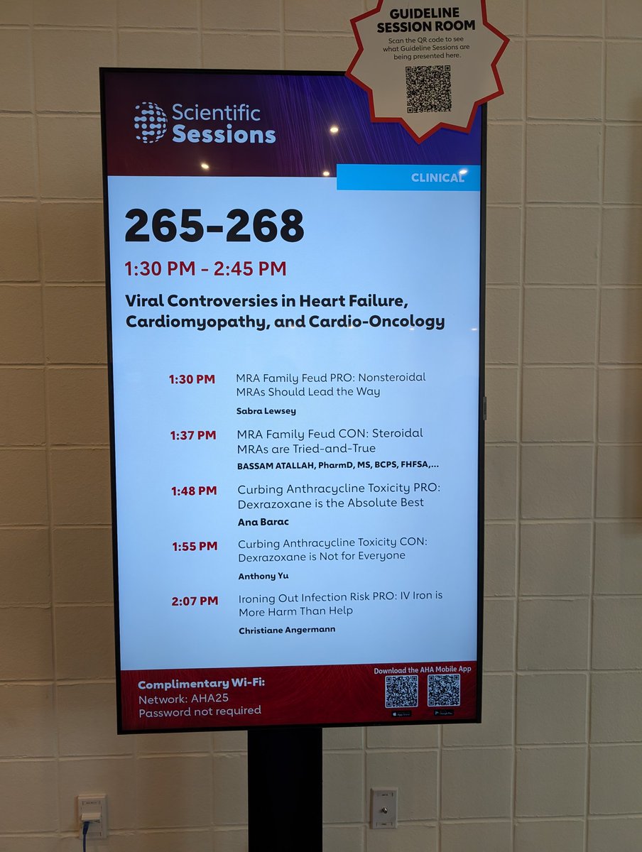 🫀Calling all #CardioOnc folks! Join us on the second floor, room 265-268 for controversies in HF, CMY and CardioOnc! <a href="/ICOSociety/">International Cardio-Oncology Society</a> <a href="/AHAScience/">AHA Science</a> #AHA25