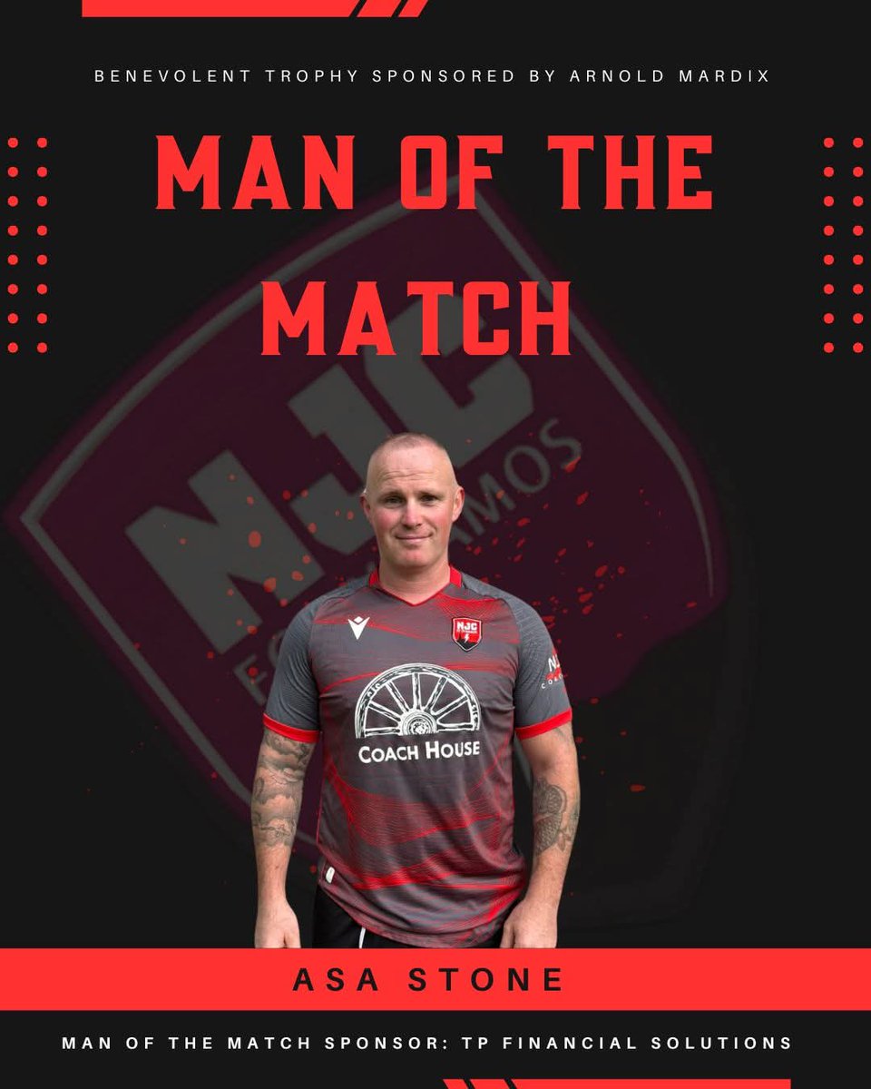 ᴍᴀɴ ᴏꜰ ᴛʜᴇ ᴍᴀᴛᴄʜ

Asa Stone is today's Man of the Match.

🤝 2025-2026 Man of the Match Sponsor: TP Financial Solutions