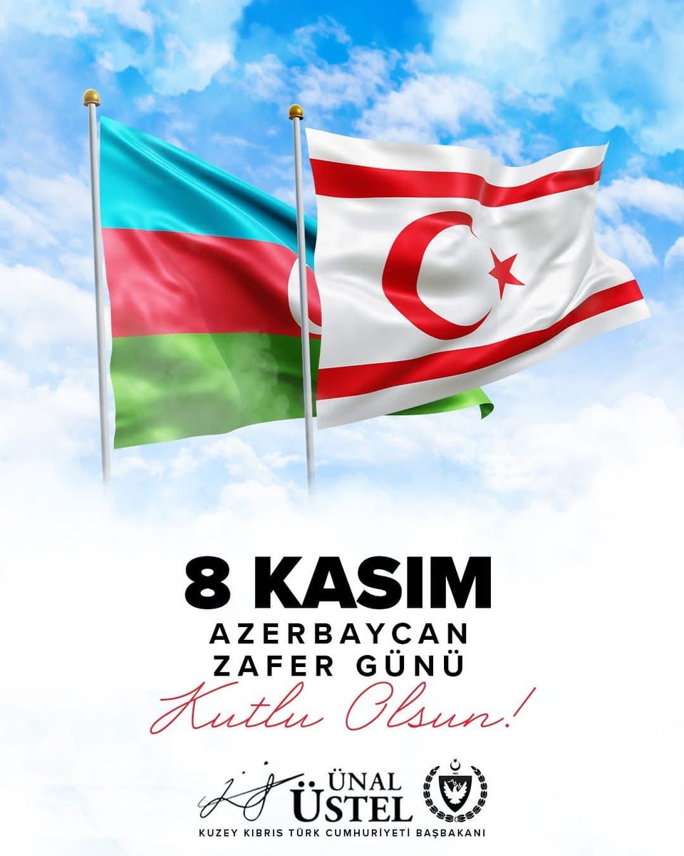 Kardeş ülke Azerbaycan’ın Karabağ’ı işgalden kurtararak kazandığı bu şanlı zaferi kutluyor, Kıbrıs Türk halkı olarak bu gururu yürekten paylaşıyoruz.

Kahraman şehitleri rahmetle, gazileri minnetle anıyorum.