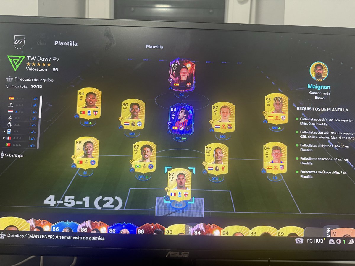 Tengo el fifa desde hace 2 semanas y me ha dado por volver a competir.

De momento ahi se queda, con probablemente el peor equipo del ladder 🤣.

7-1 hoy 🫡