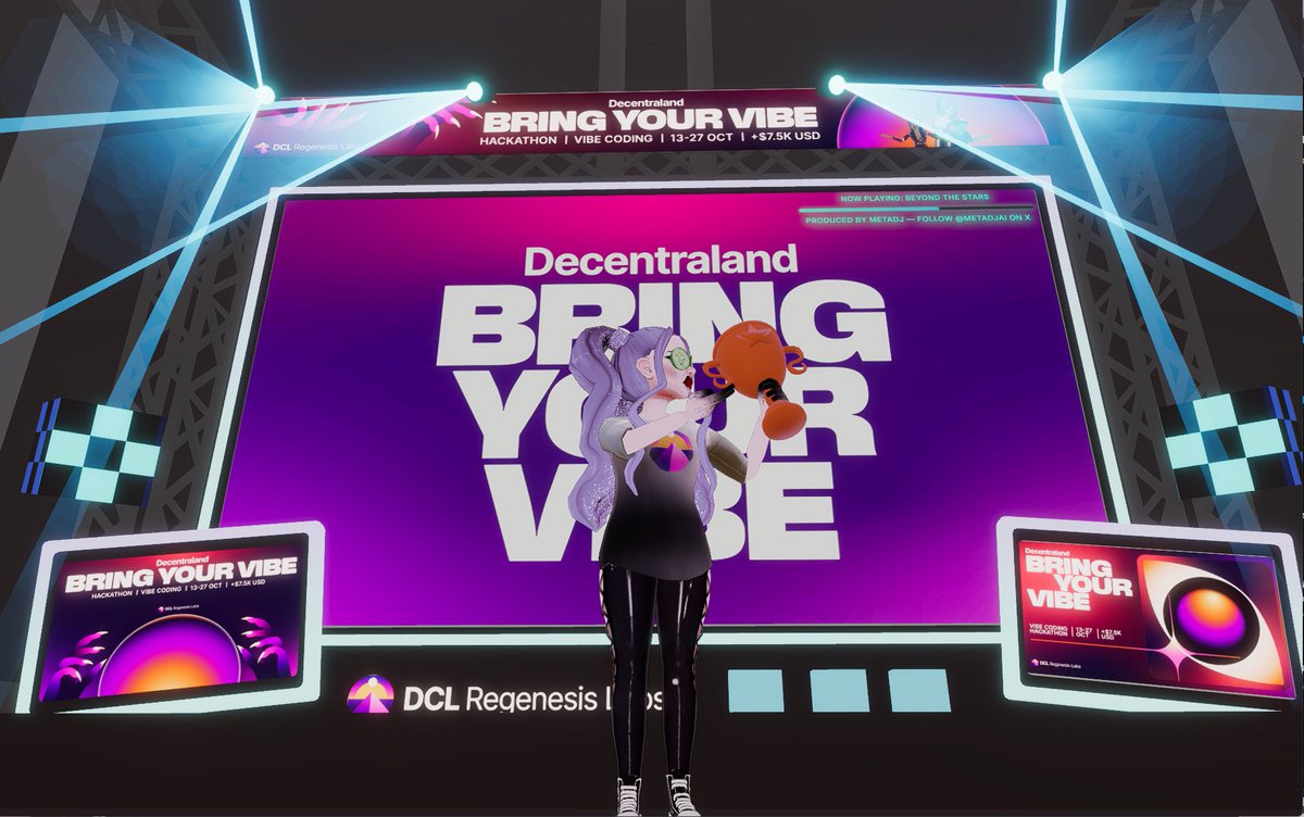 🚨 TOMORROW’S THE DAY! 🚨

The winners of the #DCLVibeHackathon will finally be revealed!💫

Which 7 submissions will take home their share of the $7.5K prize pool? 👀

Join us in-world and find out!

📍102,52 Hackathon Hub in <a href="/decentraland/">Decentraland</a> 
🕙10PM UTC
🎉 After Party with