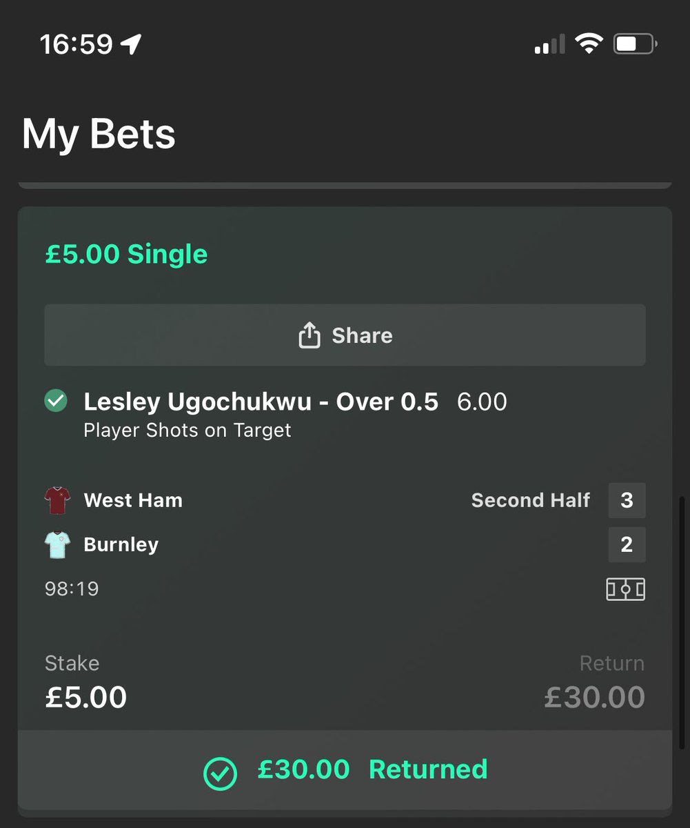 WHUOwen's tweet photo. @AndyRobsonTips Cheers Andy! Your research on Ugochukwu persuaded me to back him for a SOT at an outrageous price! https://t.co/r2VsC7gGpN