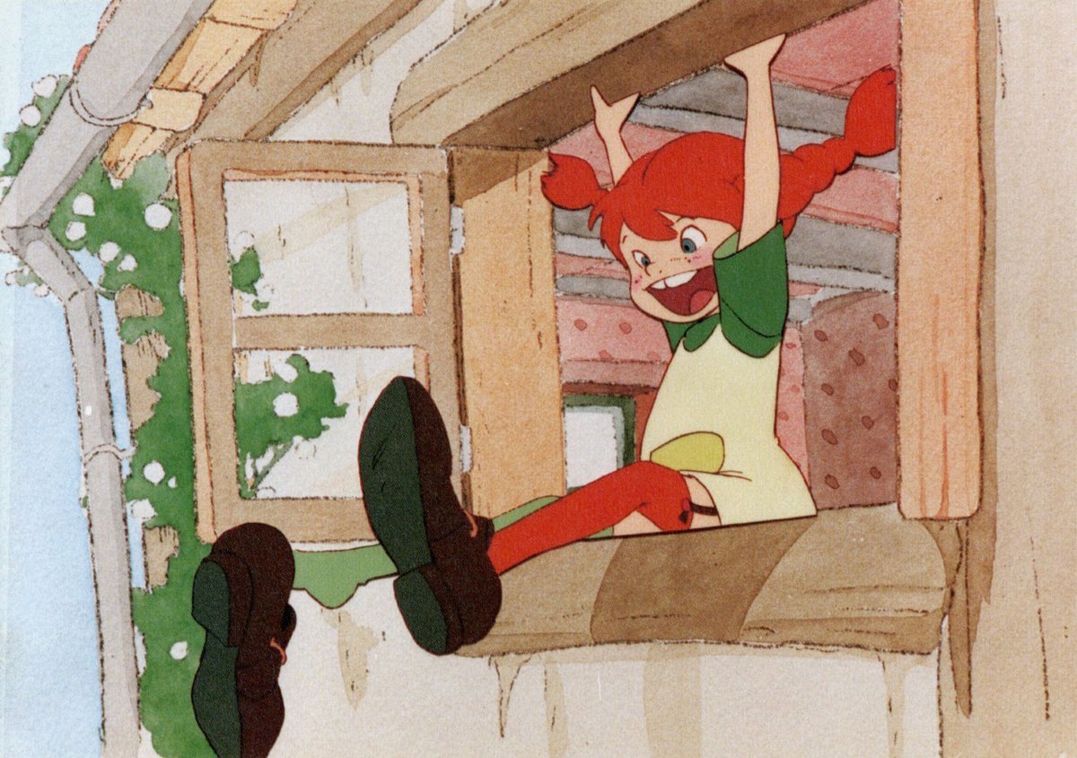 ani_obsessive's tweet image. Proof-of-concept cels for the Takahata/Miyazaki series Pippi Longstocking (canceled)