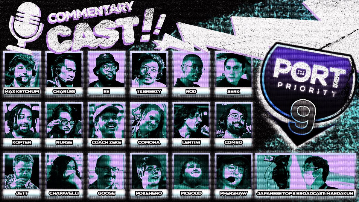 Pshaw37's tweet photo. This weekend ill be returning to a series ive never missed. Catch me commentating at Port Priority 9 for 3 blocks with a very lovely cast of individuals. Excited and grateful to lend my voice again! 

Schedule-

SATURDAY: 
4pm pools 

SUNDAY:
 12pm Top 96 Quad 
 4pm Top 32 https://t.co/7gth3dClB5