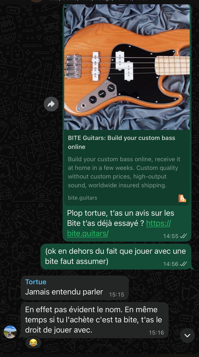 Conversation random entre deux bassistes