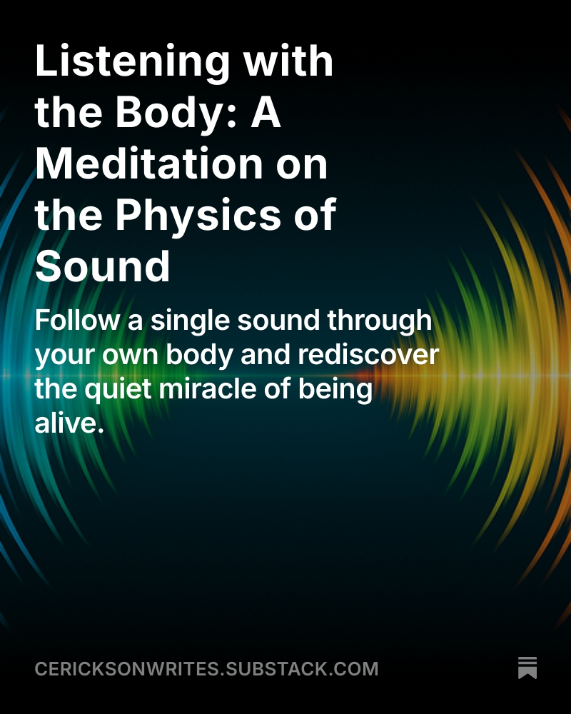 cericksonwrite's tweet image. A guided meditation on sound: