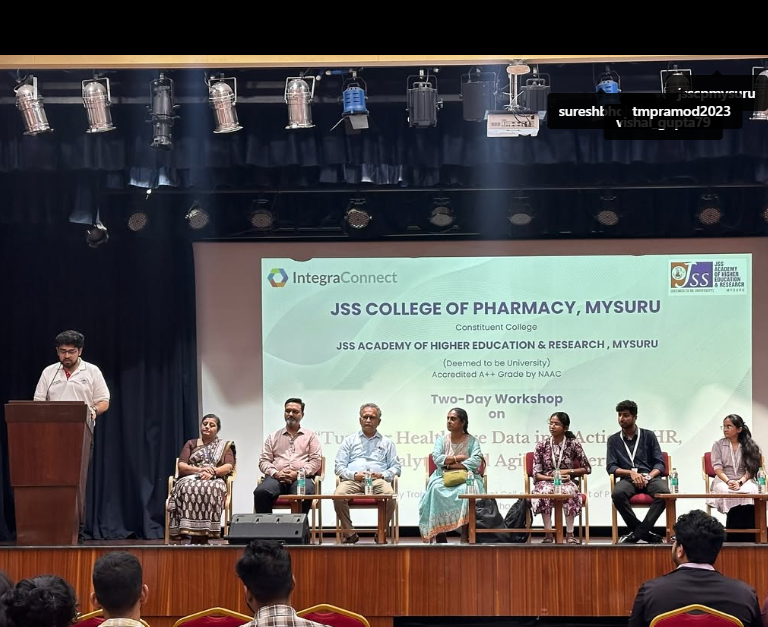 Jsscpmysuru's tweet image. Empowering Future Healthcare Innovators
The Training and Placement Cell, JSSCPM is happy to share completion of the IntegraConnect Workshop 2025, a two-day program on &quot;Turning Healthcare Data into Action: EHR, Analytics, and Agile Delivery&quot;
#jsscpm #trainingandplacement #jssaher