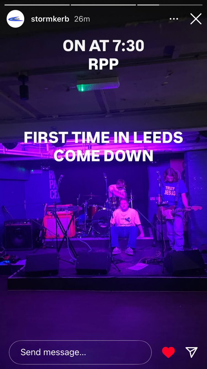 1st night playing in Leeds for Stormkerb tonight 👏