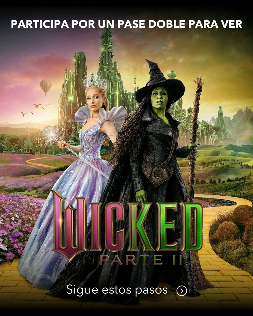 TuSpoilerMx's tweet photo. ¡Entradas para el cine! 🎁💝

🎟️ Tenemos 10 PASES DOBLES para ver #WickedPorSiempre el 11 de noviembre a las 7 PM en Cinépolis Universidad 

✅ Para participar: RT y sigue estos pasos 👇

Solo para 🇲🇽 | @UniversalMX https://t.co/yyQnHNQiat