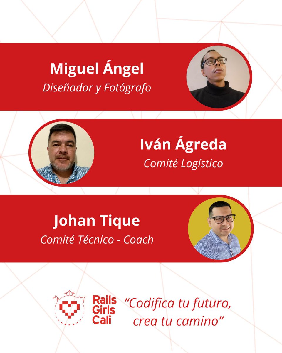 💬 ¿Quieres conocer al staff que hizo posible esta versión de Rails Girls Cali 2025? 💖

Detrás de cada detalle, diseño, charla y línea de código hay un grupo de personas increíbles que trabajaron con pasión para hacer realidad este sueño. ✨

Ellas y ellos son quienes impulsan