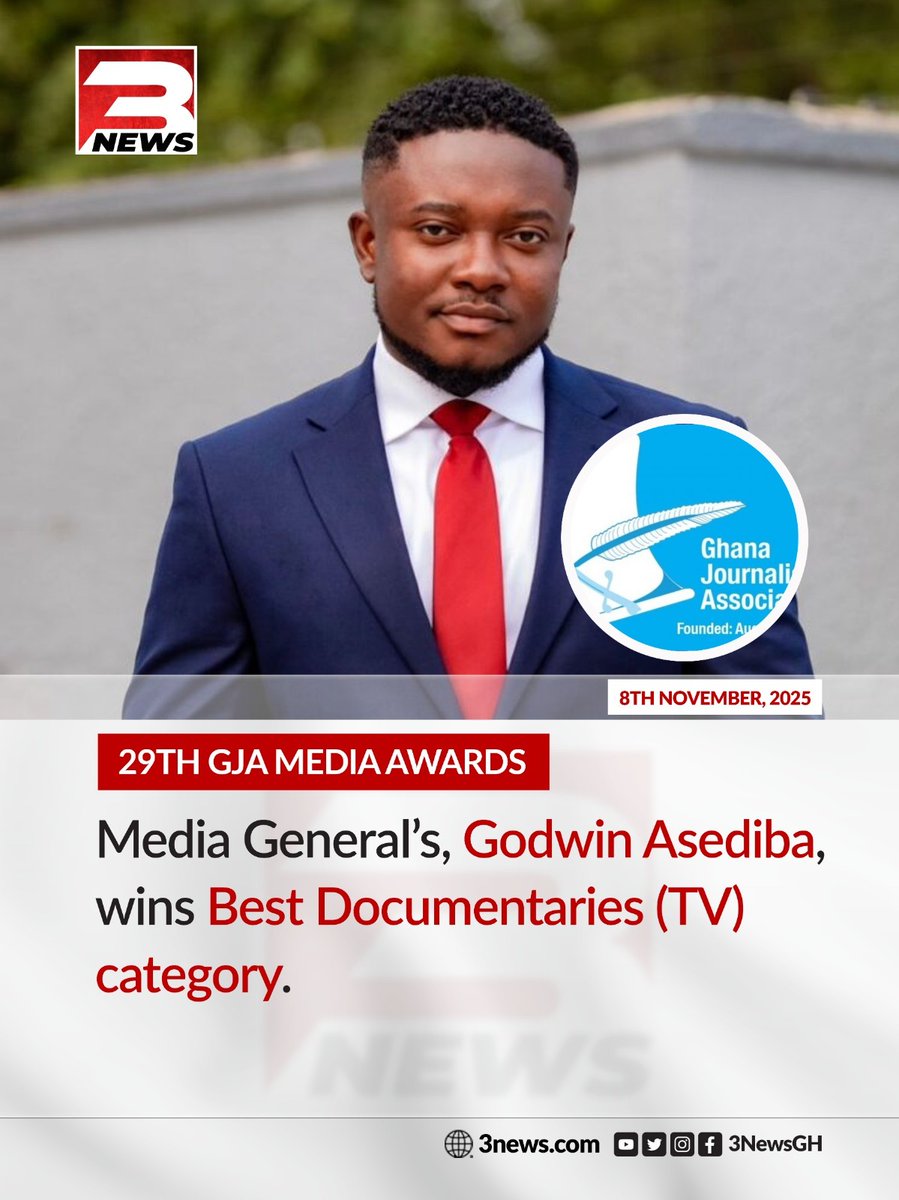 Congratulations to Godwin Asediba! 

He has been honoured with the Best Documentary (TV) award for his outstanding work and dedication to impactful storytelling.

Your excellence continues to raise the bar in television journalism.