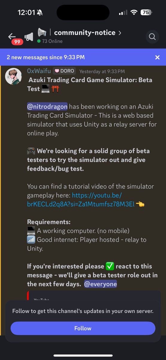 Azuki TCG community is working on a game simulator! 

Join the community discord to sign up for the beta test (link below) 👇
