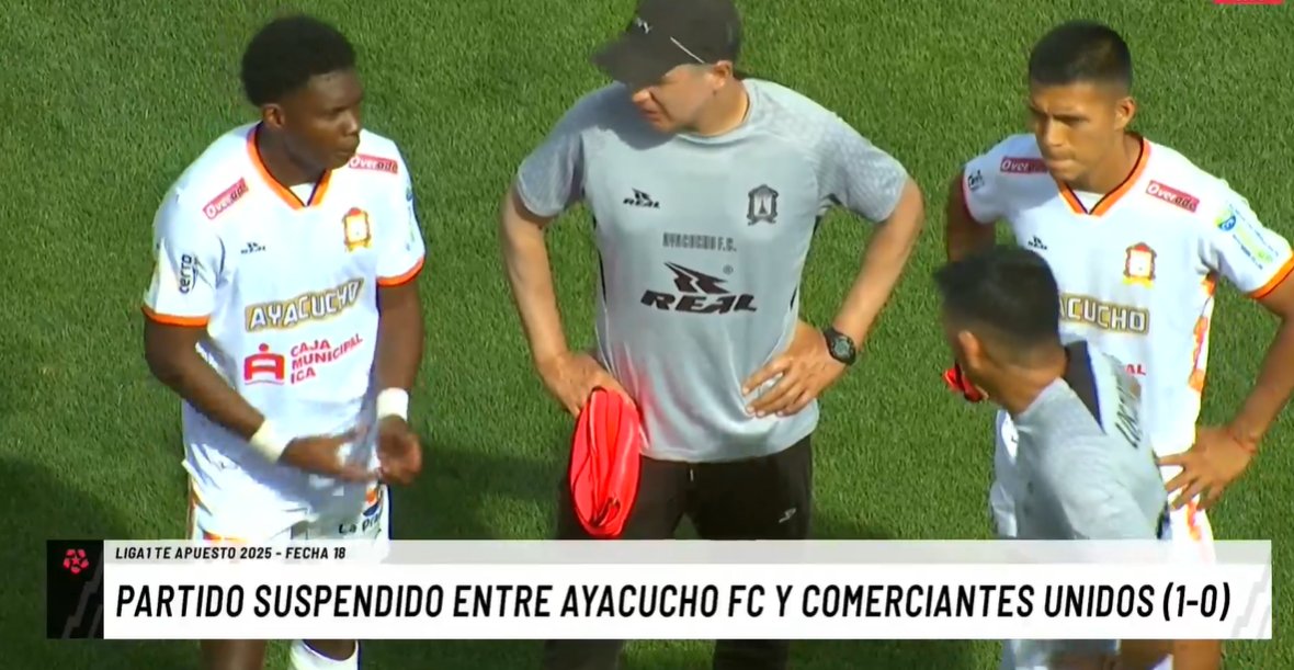 La Liga 1 siempre nos sorprende con algo nuevo, cuando se va a jugar los 5 minutos que quedaban del partido entre Ayacucho vs Comerciantes Unidos, quien se  lleva los puntos en mesa, por ahora queda en pausa la confirmación del descenso de Alianza Universidad.
