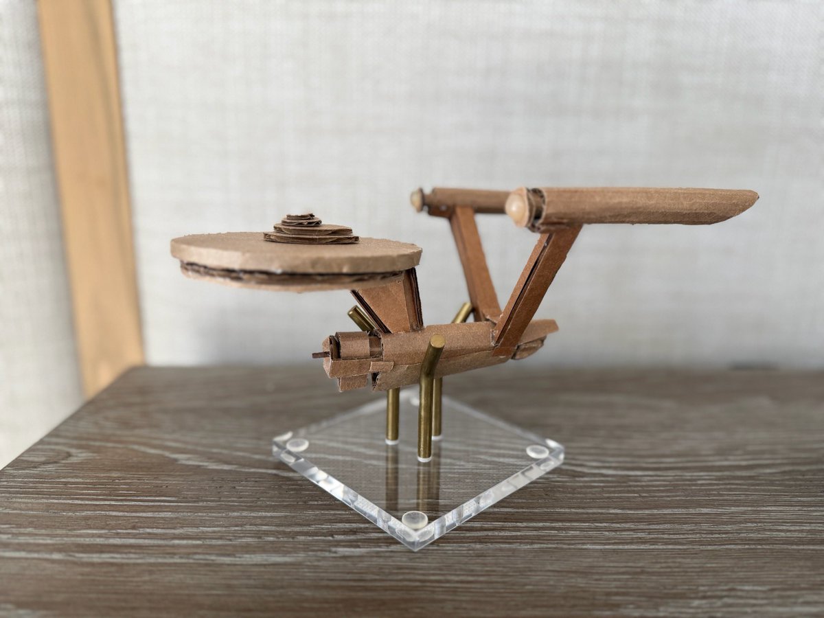 This_AnthonyG's tweet photo. You know you have done your job as a dad when your daughter hand makes a USS Star Ship Enterprise for you https://t.co/nXltNADtfX