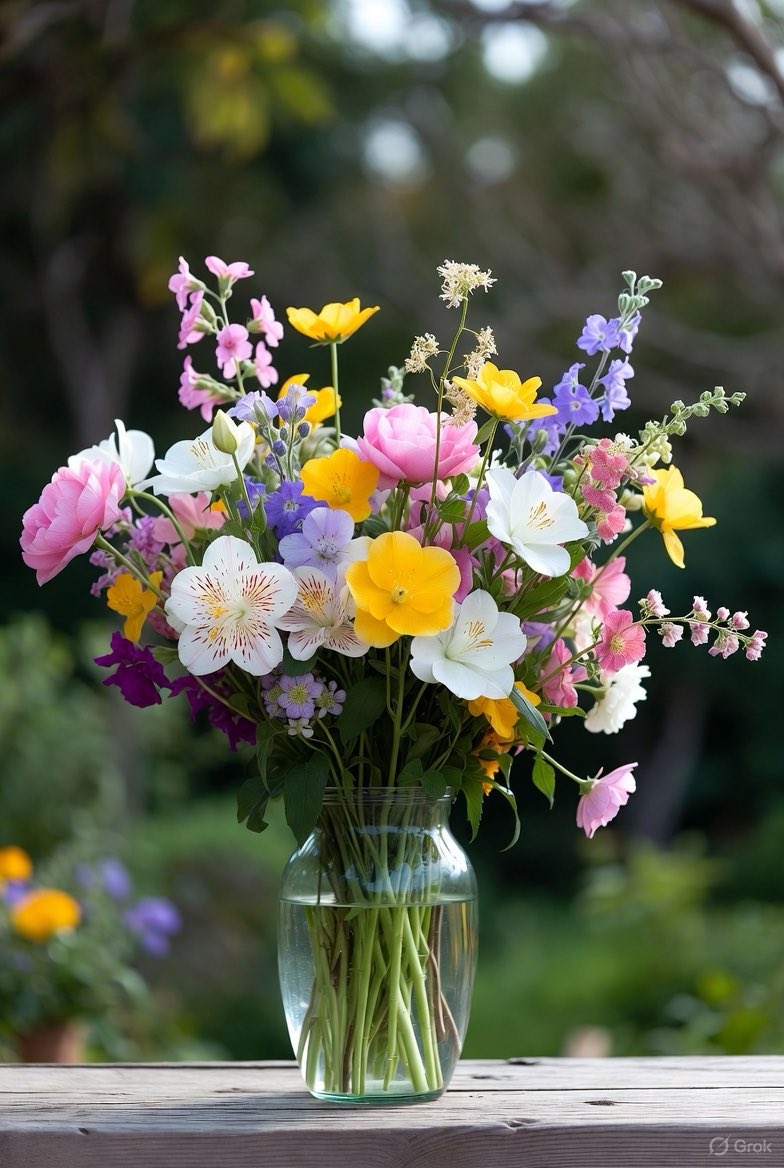 抽象的なパステル画 植物と球体宙花 抽象的なパステル画 A4サイズ宙花