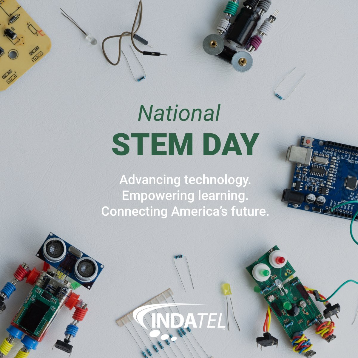 #STEM drives innovation - connectivity makes it possible.

This #NationalSTEMDay we celebrate the bright minds transforming how we learn, work, and connect - and the communications infrastructure fueling possibilities!

#Telecom #ConnectingAmerica #ReachTheUnreachable #INDATEL