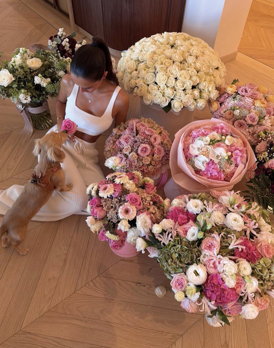all a girl wants is a puppy, a house full of flowers and a fiance qualifying in the top 3