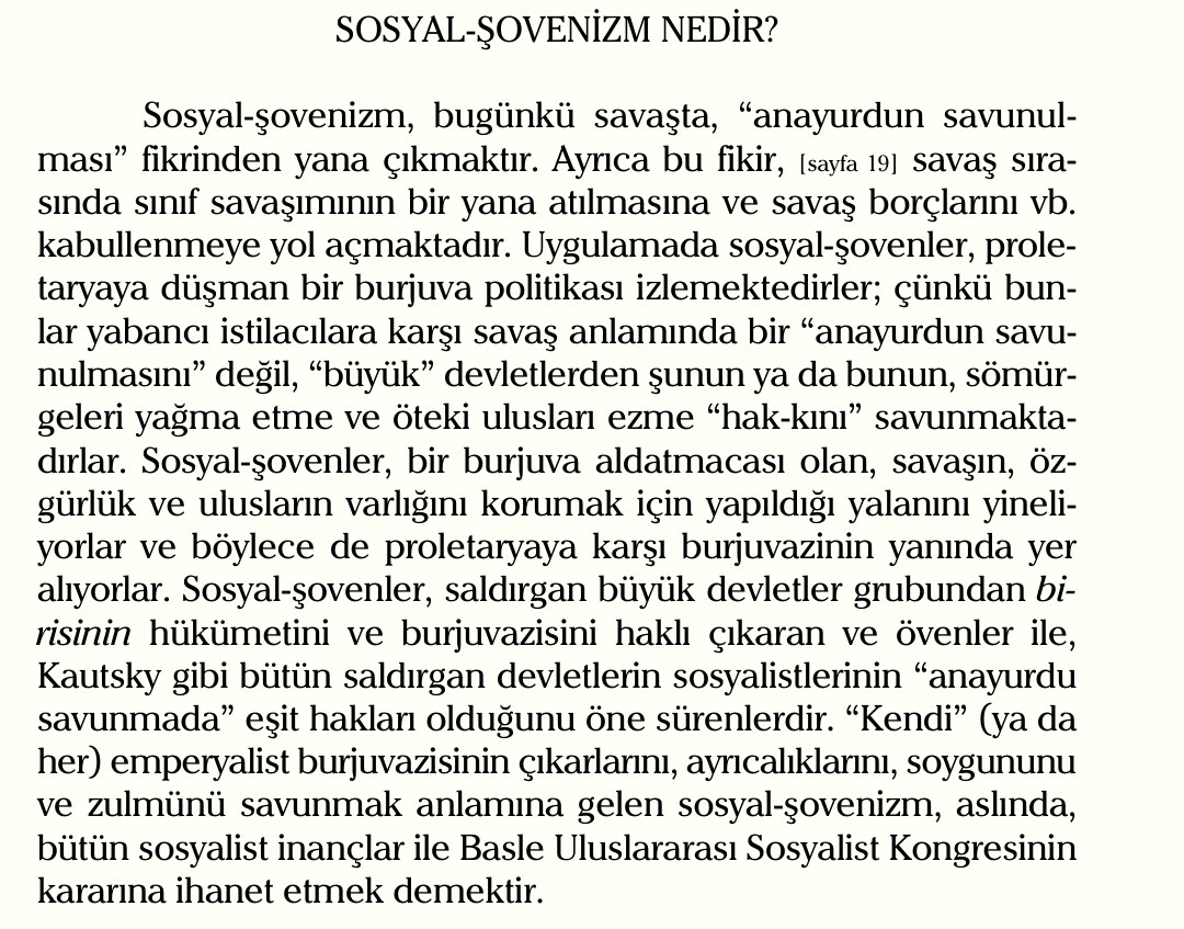 Sosyal-Şovenizm Nedir?
