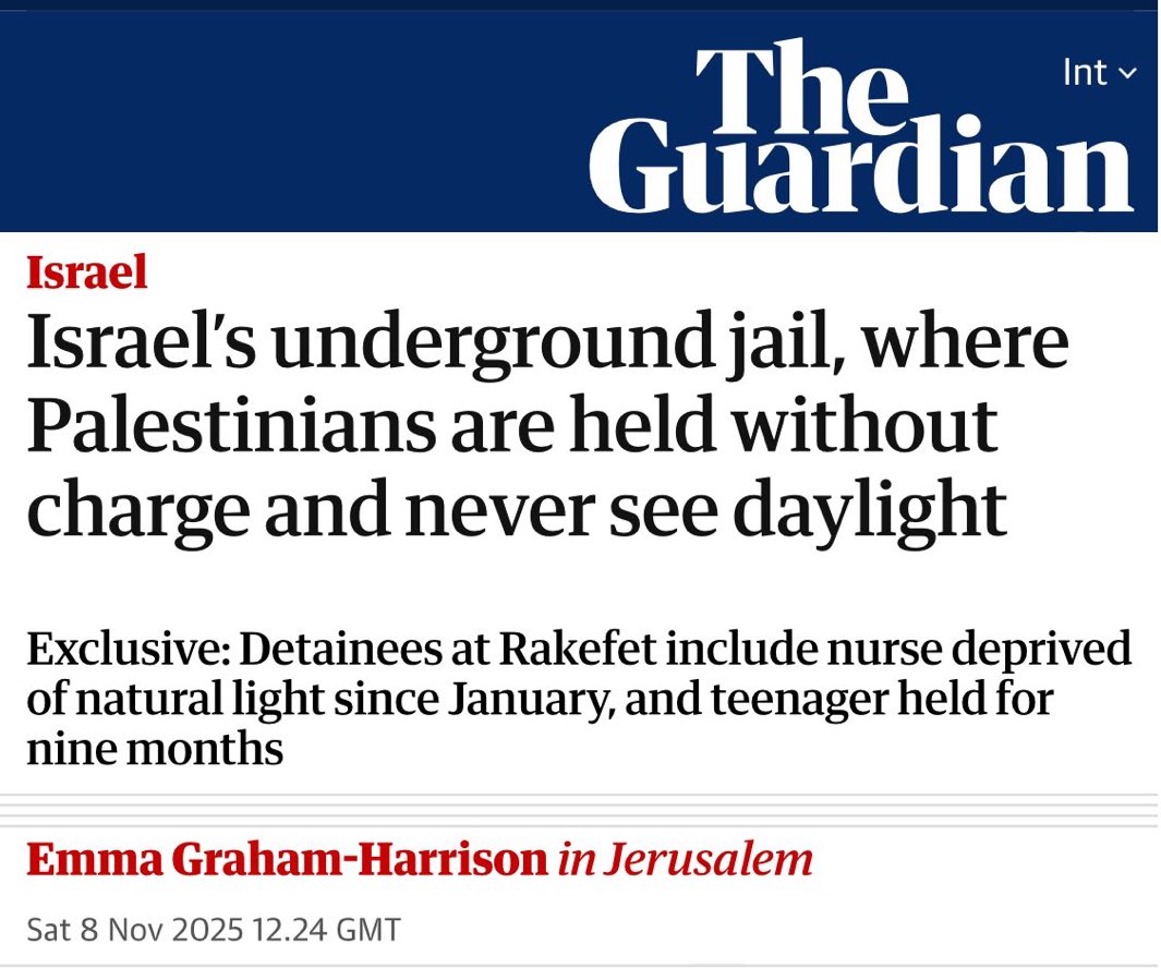 The words a hostages and kidnapped is only used by the media for jews. Wtf is “held without charge and never see daylight”???