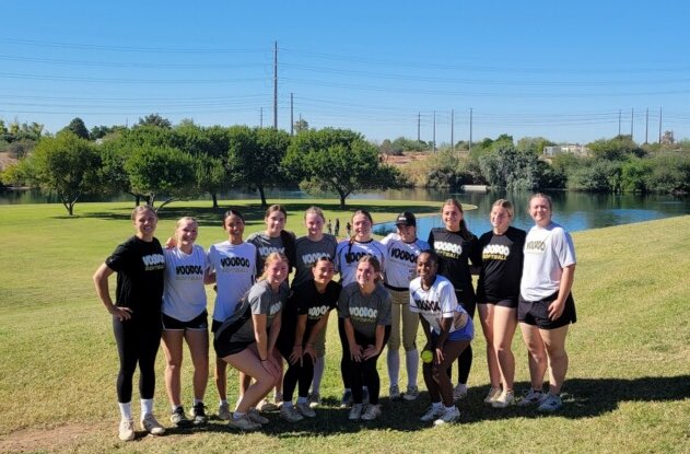 Evening games means lots of time for morning practice. Loving the Arizona sunshine!