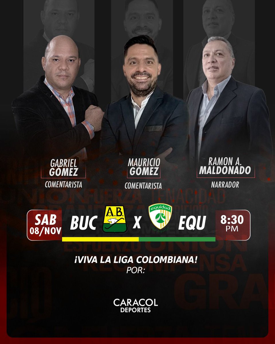 🚨⚽️Atlético Bucaramanga lucha por la ventaja deportiva en cuadrangulares, y recibe a La Equidad, hoy desde las 8:30 pm.

📻 Viva las emociones del partido por #ElFenómenodelFútbol de Caracol Radio

Relata: Ramón Maldonado 

Comentan: <a href="/elmago_b/">Mauricio Gómez Buriticá</a> y <a href="/luisgcocogomez/">EL COCO GÓMEZ</a>