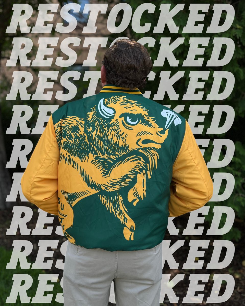 🚨 RESTOCK ALERT! 🚨

We've brought back the fan-favorite Old Snorty jacket, just in time for the chilly weather! Don't hesitate on grabbing this one 🦬

🔗 ndsubookstore.com/Bomber-Jacket-…