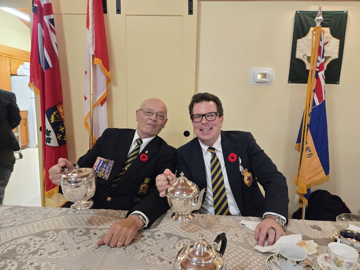 Poring tea at the Ladies Auxillary Annual Rememberance Day Tea. Then off to the Rider Game to accept donations for Veterans. So come on down to Harmony Church then off to the game to get a poppy for a donation. <a href="/CityofRegina/">City of Regina</a> #veterans #skpoli <a href="/Sask_NDP/">Saskatchewan New Democrats</a> <a href="/SKGov/">Government of Saskatchewan</a>