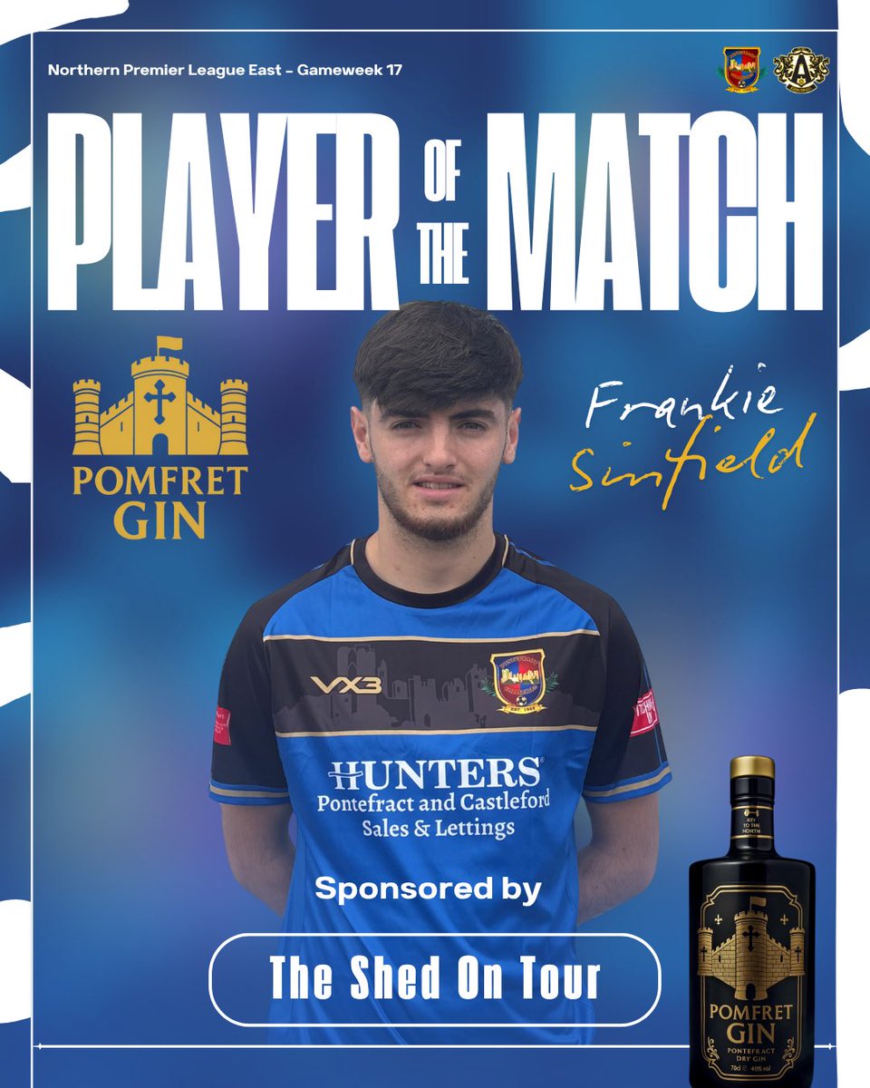 👏 Your Pomfret Gin Player of the Match goes to Frankie Sinfield! 

Three goals on the afternoon and a full back’s nightmare. A fantastic performance - well done Frankie! 

#UTC #TogetherStronger